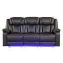 The appearance of Challenger Power Reclining Sofa In Gray designed by Galaxy Home Furnishings in the modern / contemporary interior design. This gray piece of furniture  was selected by 1StopBedrooms from Challenger Collection to add a touch of cosiness and style into your home. Sku: 601955556842. Material: Faux Leather.
