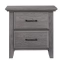 The appearance of Chandler 2 Drawer Nightstand In Graphite Gray designed by Soho Baby in the transitional interior design. This graphite gray piece of furniture was selected by 1StopBedrooms from Chandler Collection to add a touch of cosiness and style into your home. Sku: 44022530. Material: Wood.
