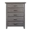 The appearance of Chandler 5 Drawer Dresser In Graphite Gray designed by Soho Baby in the transitional interior design. This graphite gray piece of furniture was selected by 1StopBedrooms from Chandler Collection to add a touch of cosiness and style into your home. Sku: 44035530. Material: Wood.