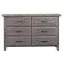 The appearance of Chandler 6 Drawer Dresser In Graphite Gray designed by Soho Baby in the transitional interior design. This graphite gray piece of furniture was selected by 1StopBedrooms from Chandler Collection to add a touch of cosiness and style into your home. Sku: 44036530. Material: Wood.