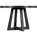 The appearance of Chapman Shou Sugi Ban Petite Round Dining Table designed by Hooker in the transitional interior design. This black piece of furniture was selected by 1StopBedrooms from Chapman Collection to add a touch of cosiness and style into your home. Sku: 6033-75201-99. Table Top Shape: Round. Material: Pine. Size: 46".