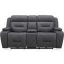 The appearance of Chapman Zero Gravity Power Reclining Loveseat with Console In Blue Gray designed by Liberty in the transitional interior design. This blue gray piece of furniture was selected by 1StopBedrooms from Chapman Collection to add a touch of cosiness and style into your home. Sku: 7019BG-22P. Material: Solid Hardwood.