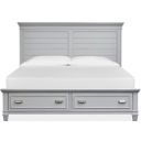 Charleston Complete Queen Panel Storage Bed In Grey