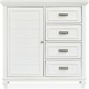 The appearance of Charleston Door Chest In White designed by Magnussen in the traditional interior design. This white piece of furniture was selected by 1StopBedrooms from Charleston Collection to add a touch of cosiness and style into your home. Sku: B5611-13WH. Material: MDF.