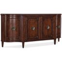 The appearance of Charleston Four Door Buffet In Dark Wood designed by Hooker in the traditional interior design. This dark wood piece of furniture  was selected by 1StopBedrooms from Charleston Collection to add a touch of cosiness and style into your home. Sku: 6750-75900-85. Material: Cherry.