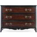 The appearance of Charleston Three Drawer Accent Chest In Dark Wood designed by Hooker in the traditional interior design. This dark wood piece of furniture  was selected by 1StopBedrooms from Charleston Collection to add a touch of cosiness and style into your home. Sku: 6750-85002-00. Material: Cherry Veneer.