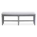 The appearance of Charleston Upholstered Bench In Harbor Gray designed by Magnussen in the traditional interior design. This harbor gray piece of furniture was selected by 1StopBedrooms from Charleston Collection to add a touch of cosiness and style into your home. Sku: D5611-68GY. Material: Hardwood.