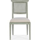 Charleston Upholstered Seat Side Chair Set of 2 In Beige