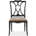 The appearance of Charleston Upholstered Seat Side Chair with Spaltback Set of 2 In Black designed by Hooker in the traditional interior design. This black piece of furniture  was selected by 1StopBedrooms from Charleston Collection to add a touch of cosiness and style into your home. Sku: 6750-75310-97. Material: Fabric.