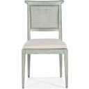 The appearance of Charleston Upholstered Seat Side Chair Set of 2 In Light Blue designed by Hooker in the traditional interior design. This light blue piece of furniture  was selected by 1StopBedrooms from Charleston Collection to add a touch of cosiness and style into your home. Sku: 6750-75410-40. Material: Fabric.