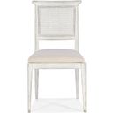Charleston Upholstered Seat Side Chair Set of 2 In White