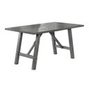 Charlie Fixed 36 x 60 Inch Standard Height Dining Table In Rustic Gray Wood