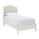 The appearance of Charlotte Twin Upholstered Bed In White designed by Aspenhome in the transitional interior design. This white piece of furniture was selected by 1StopBedrooms from Charlotte Collection to add a touch of cosiness and style into your home. Sku: I218-522-WHT;I218-517-WHT;I218-503-WHT. Material: Wood. Bed Size: Twin. Bed Type: Upholstered Bed.