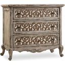 The appearance of Chatelet Light Wood Fretwork Nightstand designed by Hooker in the traditional interior design. This light wood piece of furniture was selected by 1StopBedrooms from Chatelet Collection to add a touch of cosiness and style into your home. Sku: 5351-90016. Material: Veneer.