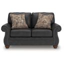 The appearance of Chatterton Loveseat In Granite designed by Signature Design by Ashley in the traditional interior design. This granite piece of furniture was selected by 1StopBedrooms from Chatterton Collection to add a touch of cosiness and style into your home. Sku: NC5590335. Material: Faux Leather.