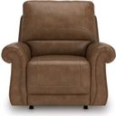 The appearance of Chatterton Swivel Glider Recliner In Earth designed by Signature Design by Ashley in the traditional interior design. This earth piece of furniture was selected by 1StopBedrooms from Chatterton Collection to add a touch of cosiness and style into your home. Sku: NC5590261. Material: Faux Leather.