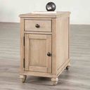 The appearance of Chesapeake Side Table In Light White Wash designed by Furniture of America in the transitional interior design. This light white wash piece of furniture was selected by 1StopBedrooms from Chesapeake Collection to add a touch of cosiness and style into your home. Sku: FM49000AK-T. Material: Solid Rubberwood.