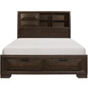 The appearance of Chesky Warm Espresso Queen Bookcase Storage Bed designed by Homelegance in the modern / contemporary interior design. This espresso piece of furniture was selected by 1StopBedrooms from Chesky Collection to add a touch of cosiness and style into your home. Sku: 1753-1;1753-3;1753-DW. Bed Type: Storage Bed. Bed Size: Queen. Material: Engineered Wood.