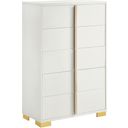 The appearance of Marceline 5-drawer Chest White designed by Coaster in the modern / contemporary interior design. This white piece of furniture  was selected by 1StopBedrooms from Marceline Collection to add a touch of cosiness and style into your home. Sku: 222935. Material: Wood.