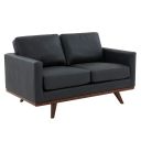 The appearance of Chester Leather Loveseat In Black designed by LeisureMod in the modern / contemporary interior design. This black piece of furniture was selected by 1StopBedrooms from Chester Collection to add a touch of cosiness and style into your home. Sku: CS58BL-L. Material: Leather.