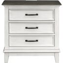 Chesterton Nightstand In Brown and White