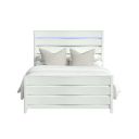 The appearance of Chett Queen Bed with LED In White designed by Picket House in the modern / contemporary interior design. This white piece of furniture was selected by 1StopBedrooms from Chett Collection to add a touch of cosiness and style into your home. Sku: B-15990-7-QHFL;B-15990-7-QKR. Bed Type: Panel Bed. Bed Size: Queen. Material: Paper.