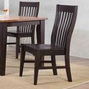 Choices Black Oak Side Chair With Slat Back Set of 2