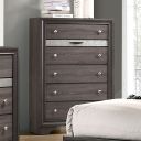 The appearance of Chrissy Chest In Gray designed by Furniture of America in the modern / contemporary interior design. This gray piece of furniture  was selected by 1StopBedrooms from Chrissy Collection to add a touch of cosiness and style into your home. Sku: CM7552GY-C. Material: Wood.