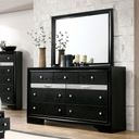 The appearance of Chrissy Dresser In Black designed by Furniture of America in the modern / contemporary interior design. This black piece of furniture was selected by 1StopBedrooms from Chrissy Collection to add a touch of cosiness and style into your home. Sku: CM7552BK-D. Material: Wood.