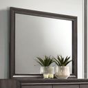 The appearance of Chrissy Mirror In Gray designed by Furniture of America in the modern / contemporary interior design. This gray piece of furniture  was selected by 1StopBedrooms from Chrissy Collection to add a touch of cosiness and style into your home. Sku: CM7552GY-M. Material: Wood.
