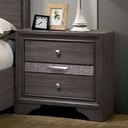 The appearance of Chrissy Night Stand In Gray designed by Furniture of America in the modern / contemporary interior design. This gray piece of furniture  was selected by 1StopBedrooms from Chrissy Collection to add a touch of cosiness and style into your home. Sku: CM7552GY-N. Material: Wood.