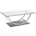 The appearance of Danville U-shaped Coffee Table Chrome designed by Coaster in the modern / contemporary interior design. This chrome piece of furniture  was selected by 1StopBedrooms from Danville Collection to add a touch of cosiness and style into your home. Sku: 704988. Material: Metal.