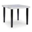 The appearance of Chyndon Square Counter Height Dining Table In Black and Gray designed by Signature Design by Ashley in the modern / contemporary interior design. This black and gray piece of furniture was selected by 1StopBedrooms from Chyndon Collection to add a touch of cosiness and style into your home. Sku: NCD571-13. Table Top Shape: Square. Material: Wood. Size: 42" x 42".