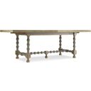 The appearance of Ciao Bella 84in Trestle Table w/ 2-18in Leaves-Natural/Gray designed by Hooker in the transitional interior design. This gray piece of furniture was selected by 1StopBedrooms from Ciaobella Collection to add a touch of cosiness and style into your home. Sku: 5805-75200B-95;5805-75200T-85. Table Top Shape: Rectangular. Material: Pine. Size: 42" x 84".