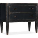 The appearance of Ciao Bella Two-Drawer Nightstand- Black designed by Hooker in the transitional interior design. This black piece of furniture was selected by 1StopBedrooms from Ciaobella Collection to add a touch of cosiness and style into your home. Sku: 5805-90016-99. Material: Maple.