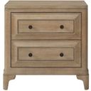 The appearance of Wilmington 2 Drawer Nightstand In Sand designed by Bernell in the transitional interior design. This sand piece of furniture was selected by 1StopBedrooms from Wilmington Collection to add a touch of cosiness and style into your home. Sku: 338-120. Material: Rubberwood.