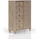 The appearance of Wilmington Door Chest In Sand designed by Bernell in the transitional interior design. This sand piece of furniture was selected by 1StopBedrooms from Wilmington Collection to add a touch of cosiness and style into your home. Sku: 338-151. Material: Rubberwood.