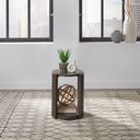 City View Chairside Table In Brown