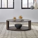City View Oval Cocktail Table In Brown