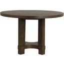 The appearance of Cityscape Round Dining Table In Walnut designed by New Classic in the transitional interior design. This walnut piece of furniture  was selected by 1StopBedrooms from Cityscape Collection to add a touch of cosiness and style into your home. Sku: D4212-11. Table Top Shape: Round. Material: Wood. Size: 47".