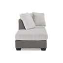 The appearance of Clairette Court Left-Arm Facing Corner Chaise In Alloy designed by Signature Design by Ashley in the modern / contemporary interior design. This alloy piece of furniture  was selected by 1StopBedrooms from Clairette Court Collection to add a touch of cosiness and style into your home. Sku: 3150316. Material: Fabric.