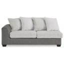 The appearance of Clairette Court Left-Arm Facing Sofa In Alloy designed by Signature Design by Ashley in the modern / contemporary interior design. This alloy piece of furniture was selected by 1StopBedrooms from Clairette Court Collection to add a touch of cosiness and style into your home. Sku: 3150366. Material: Fabric.