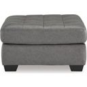 The appearance of Clairette Court Oversized Accent Ottoman In Alloy designed by Signature Design by Ashley in the modern / contemporary interior design. This alloy piece of furniture  was selected by 1StopBedrooms from Clairette Court Collection to add a touch of cosiness and style into your home. Sku: 3150308. Material: Faux Leather.