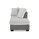The appearance of Clairette Court Right-Arm Facing Corner Chaise In Alloy designed by Signature Design by Ashley in the modern / contemporary interior design. This alloy piece of furniture was selected by 1StopBedrooms from Clairette Court Collection to add a touch of cosiness and style into your home. Sku: 3150317. Material: Fabric.