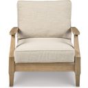 The appearance of Clare View Beige Outdoor Lounge Chair With Cushion designed by Signature Design by Ashley in the modern / contemporary interior design. This beige piece of furniture was selected by 1StopBedrooms from Clare View Collection to add a touch of cosiness and style into your home. Sku: P801-820. Material: Fabric.