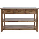 The appearance of Claremont 50 Inch Sofa Console Table with Storage In Brown designed by Jofran in the transitional interior design. This brown piece of furniture  was selected by 1StopBedrooms from Claremont Collection to add a touch of cosiness and style into your home. Sku: 2400-4. Material: Acacia.