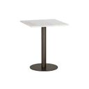 Claudia 24 Inch Claudia Bistro Table In White and Pewter