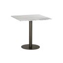 Claudia 30 Inch Claudia Bistro Table In White and Pewter