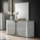 Cleburne Mirror with LED In Light Gray