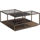 The appearance of Cleo Square Coffee Table In Deep Brown designed by Hammary in the modern / contemporary interior design. This deep brown piece of furniture  was selected by 1StopBedrooms from Cleo Collection to add a touch of cosiness and style into your home. Sku: 257-910. Material: Wood.